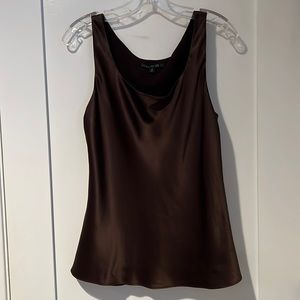 Lafayette 148. Brown silk tank. Excellent condition. Size 10.